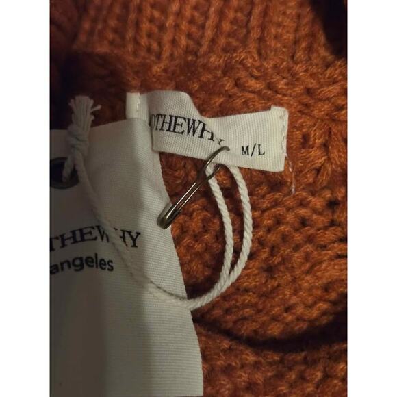 ANDTHEWHY Rusty Orange Sweater Knit Vest  M/L - Picture 2 of 4